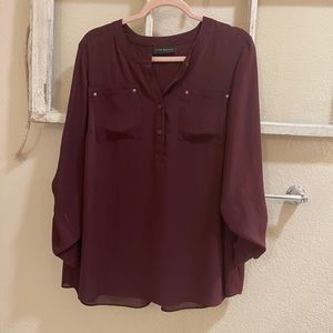 Maroon - Burgundy Lane Bryant dress blouse 14/16